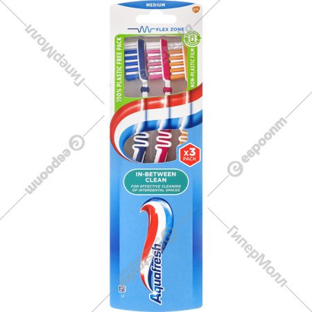 Зубная щетка «Aquafresh» In-Between-clean, средней жесткости