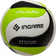 Мяч волейбольный «Ingame» Fluo, черный/белый/зеленый