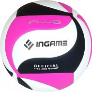 Мяч волейбольный «Ingame» Fluo, черный/белый/розовый