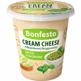 Сыр тво­рож­ный «Bonfesto» песто и ба­зи­лик, 65%, 125 г