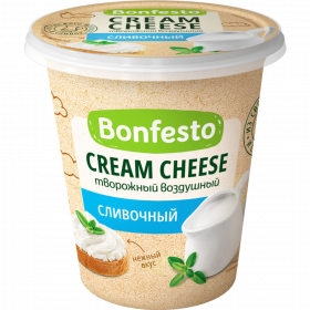 Сыр тво­рож­ный «Bonfesto» сли­воч­ный, 65%, 125 г