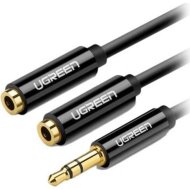 Разветвитель «Ugreen» 3.5mm Male to 2 Female Audio Cable 25cm AV134, Black, 20816