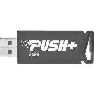 USB-накопитель «Patriot» Push+, PSF64GPSHB32U, 64GB, Black