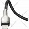 Кабель «Baseus» Cafule, Metal Data USB to IP 2.4A, Black, CALJK-B01, 2 м