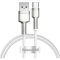 Кабель Baseus Cafule, Metal Data USB to Type-C 66W, White, CAKF000102, 1 м