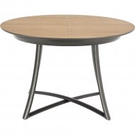 Обеденный стол «Halmar» Moretti, раскладной, дуб натуральный/черный