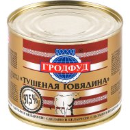 Консервы мясные Гродфуд тушеная говядина, 97.5%, 525 г