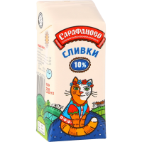 

Сливки"САРАФАНОВО"(ультрапаст.,10%)200г