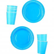Набор одноразовой посуды «Toys» SG9683692, из бумаги, голубой, 12 предметов