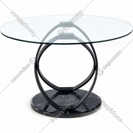 Обеденный стол «Halmar» Optico, прозрачный/черный
