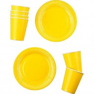 Набор одноразовой посуды «Toys» SG9683693, из бумаги, желтый, 12 предметов