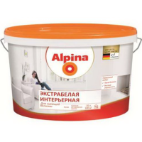 

Краска"ALPINA"(Экстрабелая инт.)10л