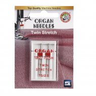 Иглы двойные «Organ» 2-75/2,5 супер стрейч Blister.