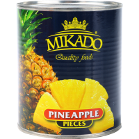 

Ананасы конс."МИКАДО" (кусочки,ж/б)850мл