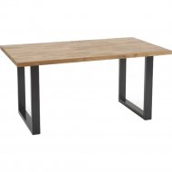 Обеденный стол «Halmar» Radus 120, дуб натуральный/черный, массив