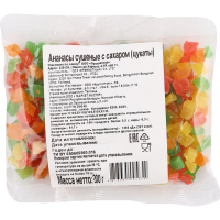 

Ананас сушеный с сахаром (цукаты) 200г