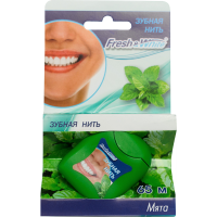 

Нить зубная "FRESH&WHITE"(мята) 65м