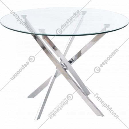 Обеденный стол «Halmar» Raymond, прозрачный/хром