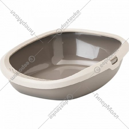 Туалет-лоток «Savic» Gizmo Large, мокка-гранит/серо-коричневый, 52х39.5х15 см
