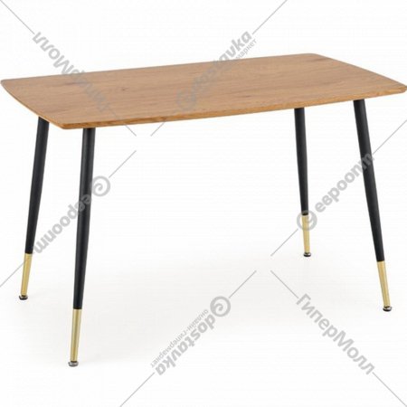 Обеденный стол «Halmar» Tripolis, дуб золотой/черный