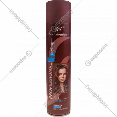 Лак для волос «Jet» Chocolate, Flexible maxi, 300 мл
