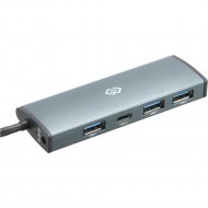 USB-хаб «Digma» HUB-3U3.0С-UC-G, серый