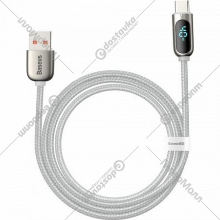 Кабель «Baseus» Display Fast Charging Data USB to Type-C 5A, White, CATSK-02, 1 м