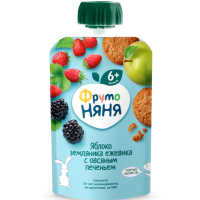 

Пюре"ФРУТОНЯНЯ"(ябл.земл.еж.овс.печ.)90г