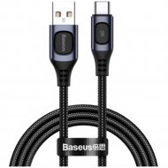 Кабель «Baseus» Flash Multiple Fast Charge Protocols Convertible Fast Charging USB For Type-C 5A, Gray, CATSS-B0G, 2 м