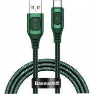 Кабель «Baseus» Flash Multiple Fast Charge Protocols Convertible Fast Charging USB For Type-C 5A, Green, CATSS-A06, 1 м