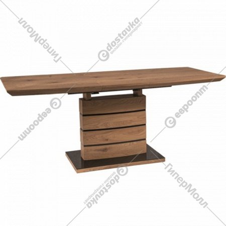 Обеденный стол «Signal» Leonardo 140, раскладной, дуб/черный