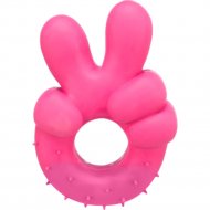 Игрушка для собак «Trixie» Знак мира, со звуком, розовый, 14 см