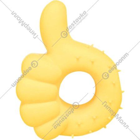 Игрушка для собак «Trixie» Палец вверх, со звуком, желтый, 14 см