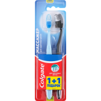 

Зуб.щетка"COLGATE"(Массажер 1+1)гол/черн