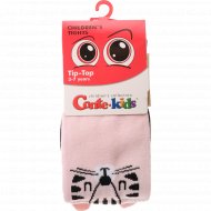 Колготки детские «Conte Kids» Tip-top, размер 104-110, черный-светло-розовый