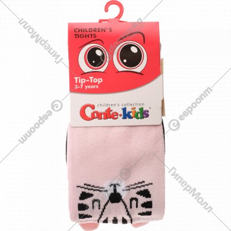 Колготки детские «Conte Kids» Tip-top, размер 104-110, черный-светло-розовый