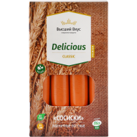 

Сосис"DELICIOUS CLASSIK"(пшен)Вкус0.2кг