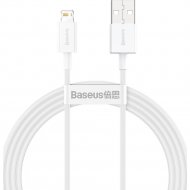 Кабель «Baseus» Superior, Fast Charging Data USB to iP 2.4A, White, CALYS-B02, 1.5 м