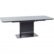 Обеденный стол «Signal» Pallas Ceramic 160, раскладной, серый мрамор/черный
