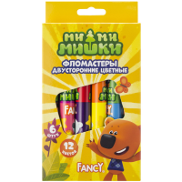 

Набор фломаст"FANCY"(двуст,12цв,6шт)фиол