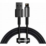 Кабель «Baseus» Tungsten Gold Fast Charging Data USB to iP 2.4A, Black, CALWJ-01, 1 м