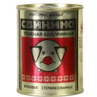 Консервы мясные «Березовский МК» свинина тушеная калорийная, 338 г