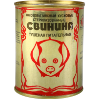 

Конс.мясн."СВИНИНА ТУШ.ПИТ." БЕРЕЗА 338г