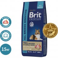 Корм для собак «Brit» Premium, Sensitive, для всех пород с чувствительным пищеварением, с ягненком и индейкой, 5050055 15 кг