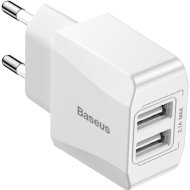 Сетевое зарядное устройство «Baseus» Speed Mini Dual U Charger 10.5W, EU White, CCFS-R02