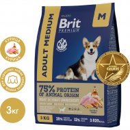 Корм для собак «Brit» Premium, Adult Medium, для средних пород, с курицей, 5049950 3 кг