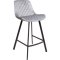 Стул барный «AksHome» Leros, светло-серый велюр HLR-20/черный