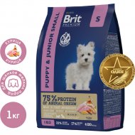 Корм для щенков «Brit» Premium, Puppy and Junior Small, с курицей, 5049875, 1 кг
