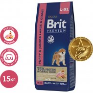 Корм для собак «Brit» Premium, Puppy and Junior Large and Giant, с курицей, 5049981 15 кг