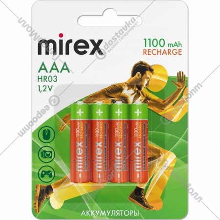 Набор аккумуляторов «Mirex» 23702-HR03-11-E4, 4 шт